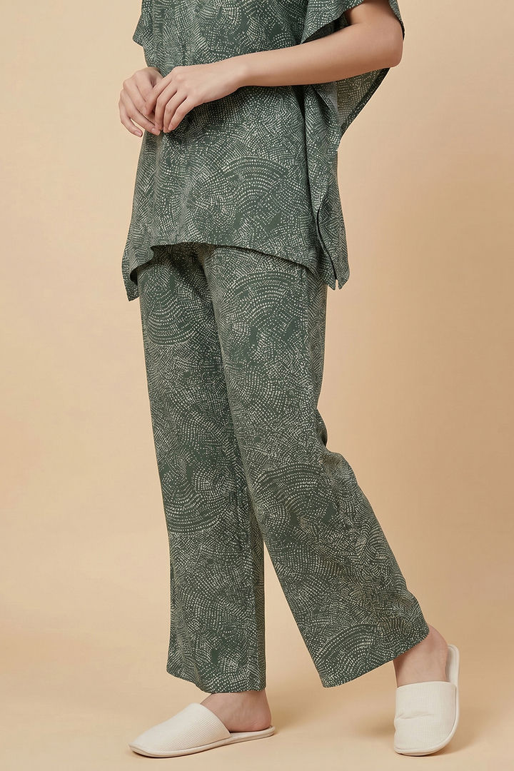 Zivame Woven Kaftan Loungewear Set - Sea Form — image 5